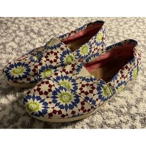 Toms Womens Alpargata Slip On Shoes Multicolored Size 5.5 EUC